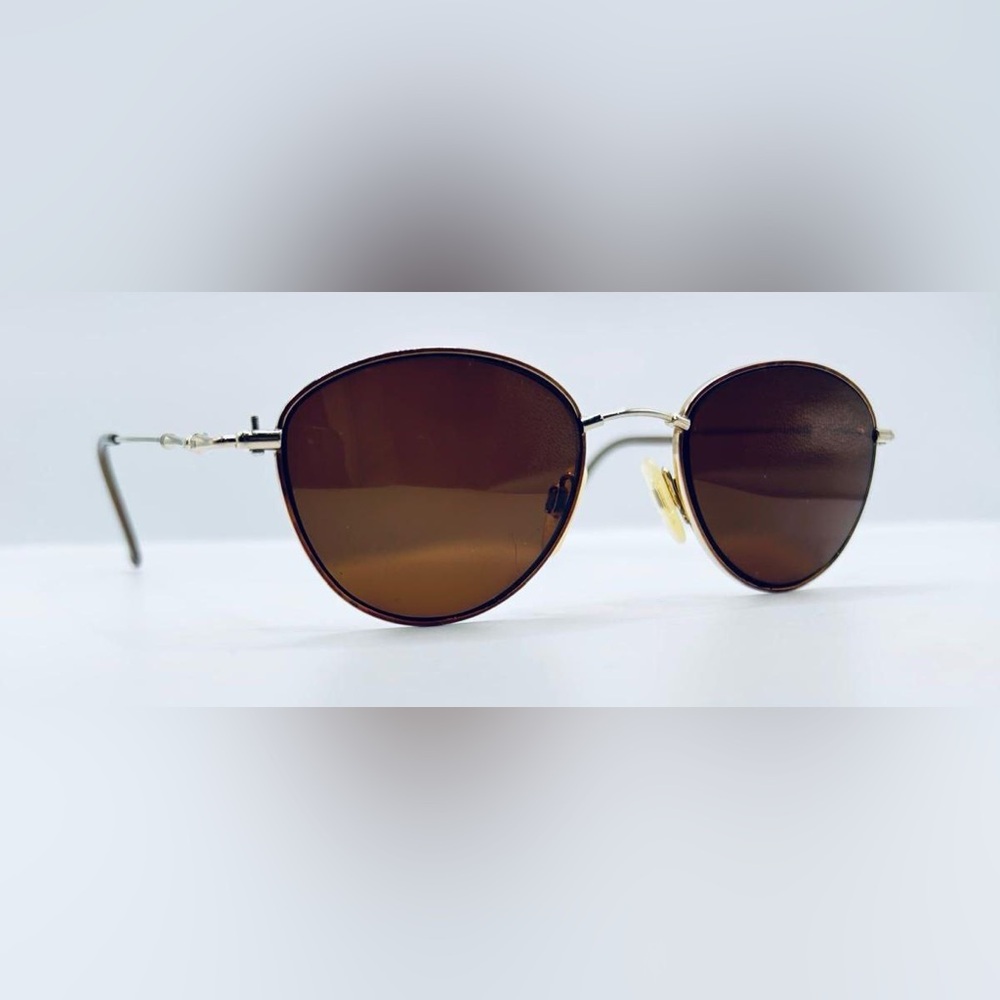 Acuflex 149 Brown Gold Oval Sunglasses Frames Only